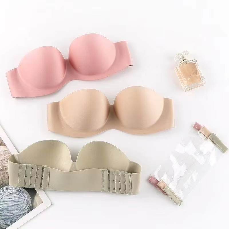 Underwire Bra Padded - Bralette Wanita Seksi Tanpa Tali, Push-Up,