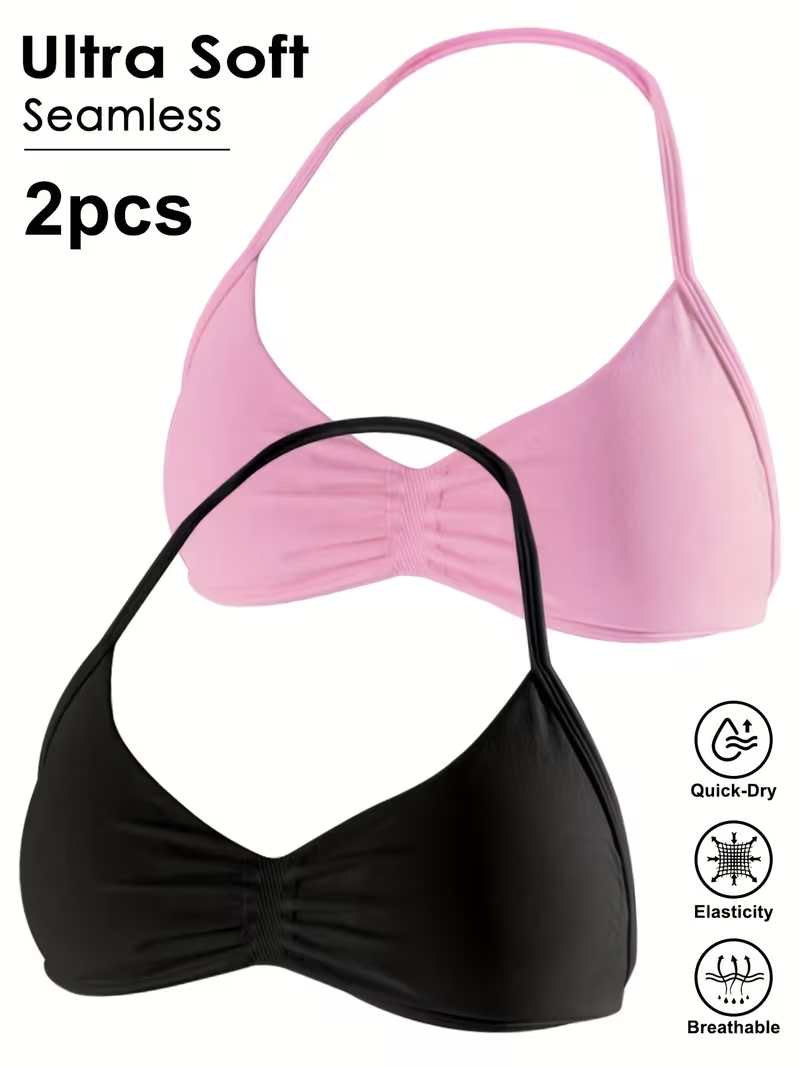 2pcs Seamless Sexy Open Back G - Minimizer Bra Women ulasan dan harga